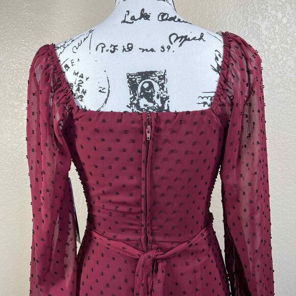 Trixxi dress Juniors' Surplice-Neck Tie-Waist Fit & Flare Dress size 3 Romantic - Picture 15 of 16